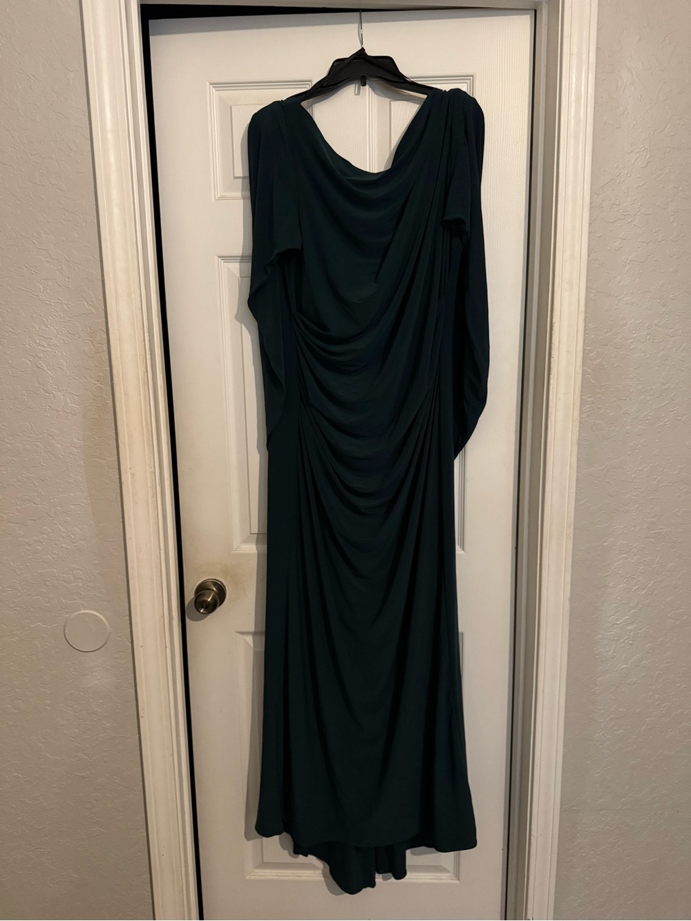Betsy Adam Women’s Plus Size 18W Dark Forest Green Draped Formal Dress
